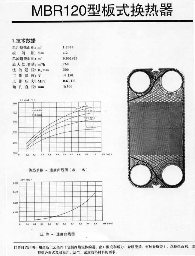 濟(jì)南MBR120型板式換熱器